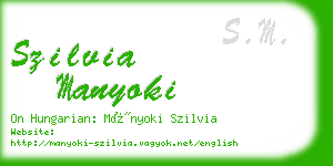 szilvia manyoki business card